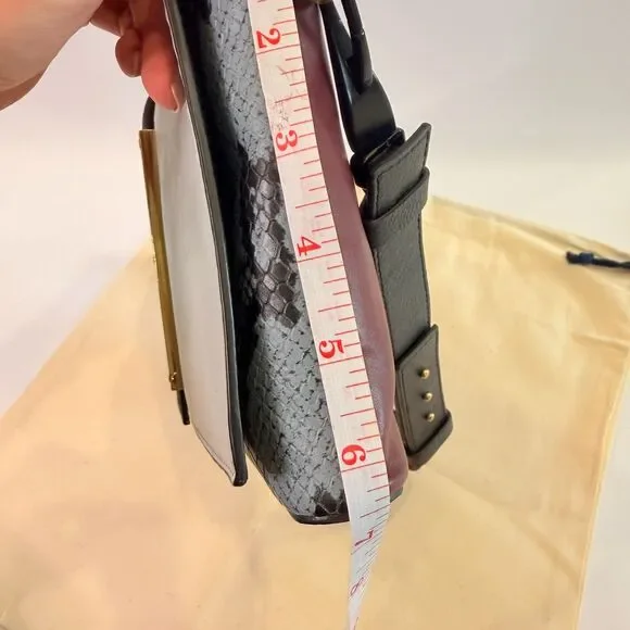 Pour La Victoire Womens Etage Convertible Leather Shoulder Bag Ice Multi Grey - Picture 13 of 16